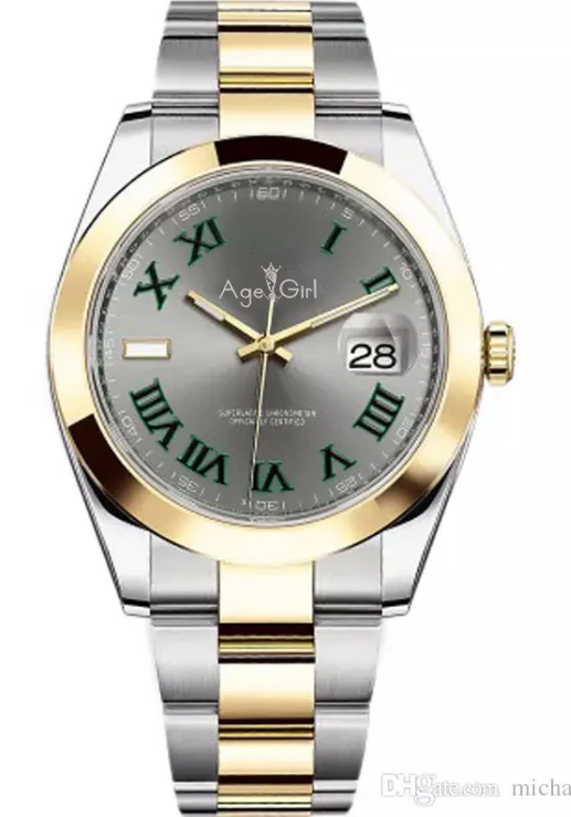 

Luxury Brand New Automatic Mechanical Watch Men Datejust 41mm Stainless Steel Sapphire Silver Rose Gold Green Rome Dial Watches