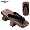 Whoholl Naruto Jiraiya Cosplay Japanese Kimono Geta Clogs Man Women Unisex Sandals Wooden Shoestwo-toothed High Cos Couple Shoes ► Photo 3/6