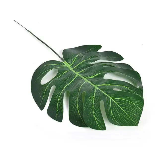 10pcs High Simulation Artificial Monstera Tropical Plant Leaf Home Party Office Store Decorations