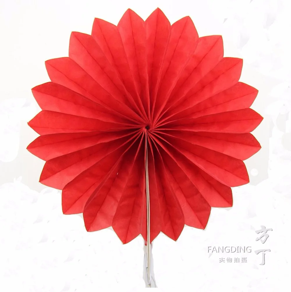 FANLUS Valentine's Day Decoration 20cm Paper Wheel Fans Pom Poms Flowers for Bridal Shower Wedding Anniversary Birthday Party  (11)
