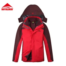 Royalway, для кемпинга, пешего туризма, куртки Для мужчин зимние пальто для активных видов спорта вне помещений Водонепроницаемый ветрозащитный Термальность флисовая куртка Mountaineeting# ROM5301D
