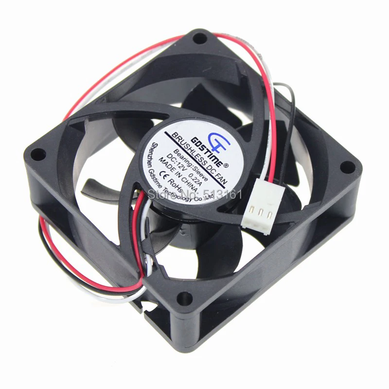 

1pcs/Lot Energy-saving GDT 3Pin Dc Brushless Fan 12v 7cm 70mm 70mmx70x25mm cooling fan 12v