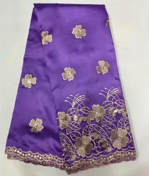 

Very beautiful Nigeria sequins George lace fabric, excellent design of African George lace dress fabric b6-3