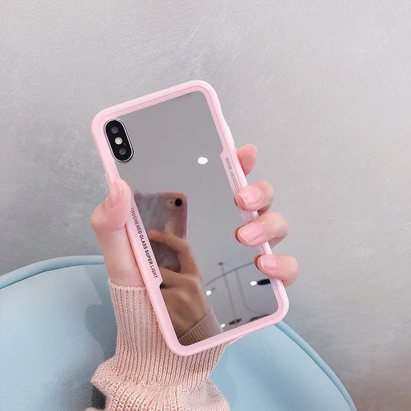 Роскошный зеркальный чехол для телефона s iPhone 7 Plus X 6 S 8 розовая классная девушка