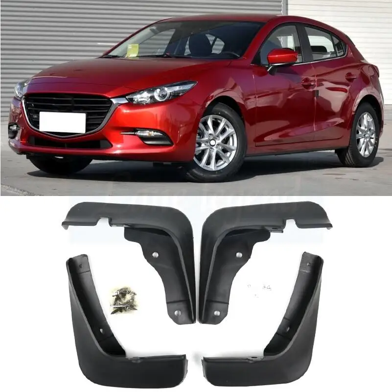 Set Car Mud Flaps For Mazda 3 (BM) Axela Hatch Hatchback 2014 2015 2016