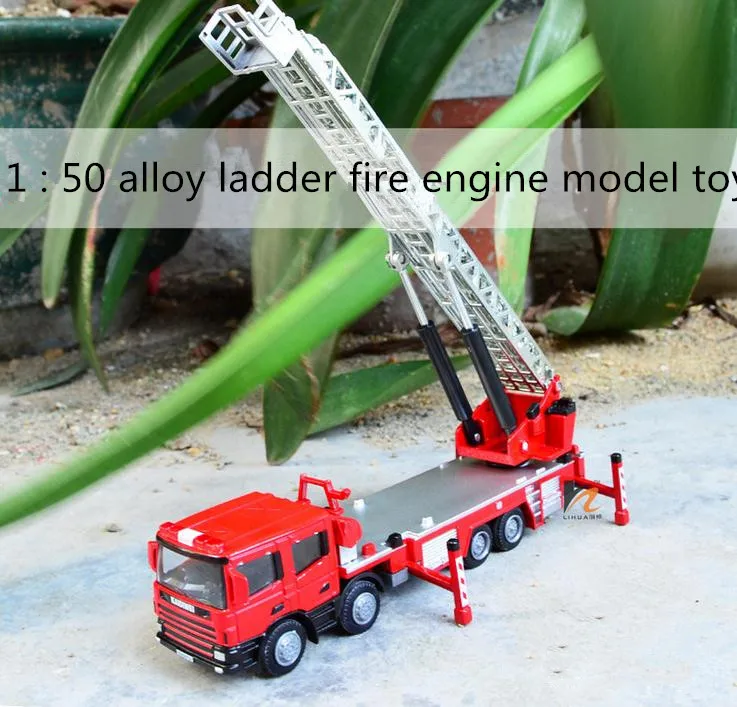 Супер крутой! 1: 50 Сплав слайд-лестница модель пожарной машины игрушки, детские развивающие игрушки