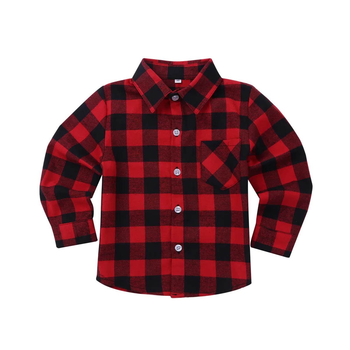 FEESHOW/ г. Новая клетчатая рубашка для маленьких детей Классическая Повседневная хлопковая рубашка с длинными рукавами для мальчиков и девочек трендовая детская одежда в английском стиле - Цвет: Red