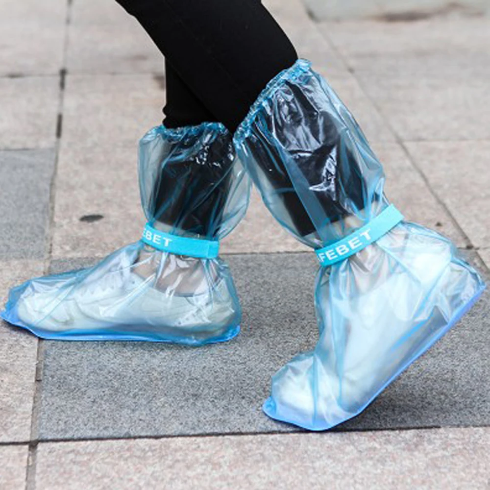 Soumit PVC Adjustable Reusable Waterproof Slip Resistant Shoe Cover Portable Shoe Covers for Protecting Shoes Transparent