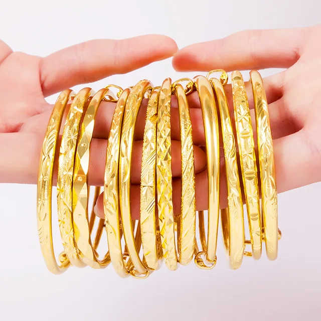 Fashion Alloy Jewelry Bangles Women S Cold Color Vietnam Alluvial Fashion Alloy Jewelry Bangles Women S Cold Color Vietnam Alluvial Gold 12 Style Babysbreath Luxury Ball Party
