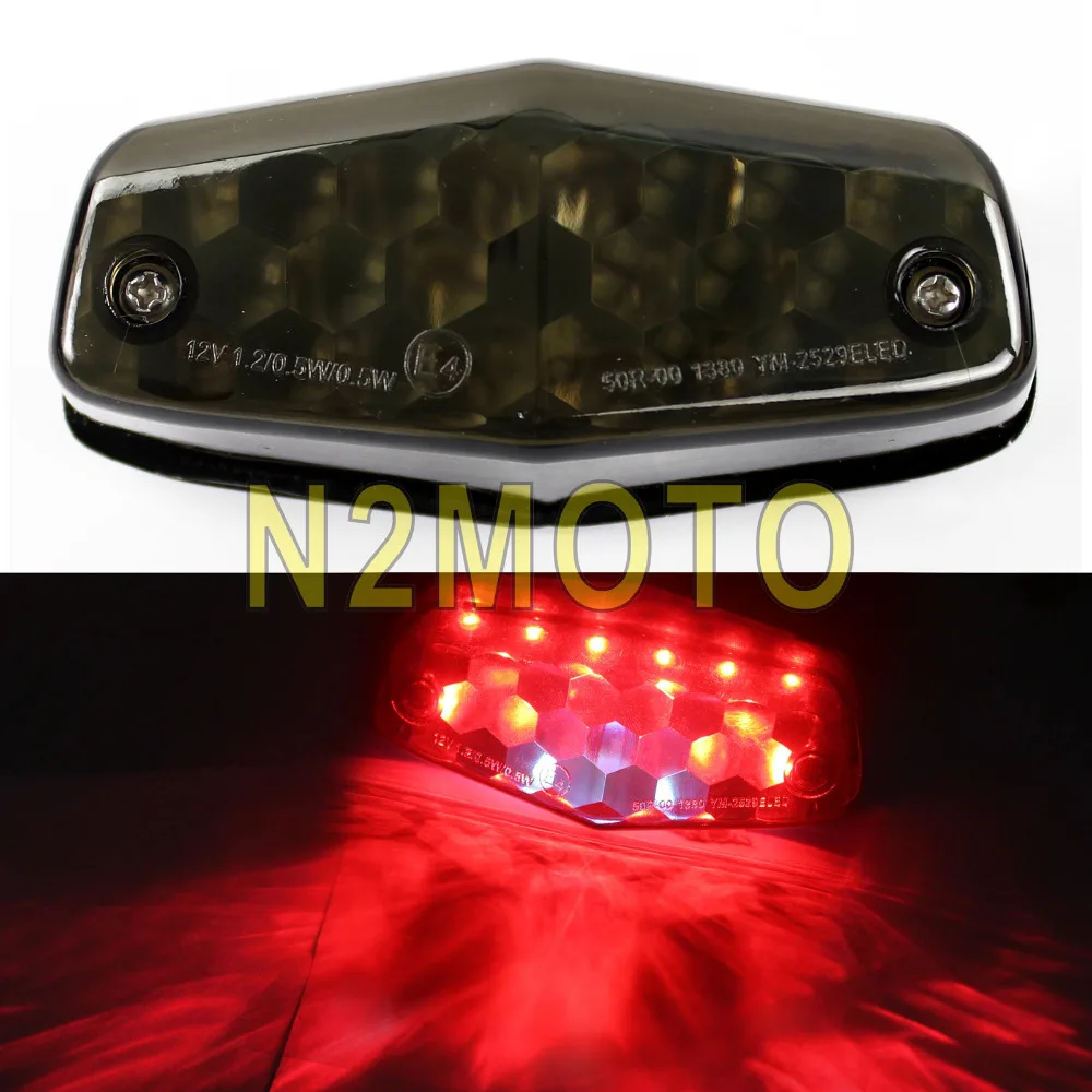 

Smoke Motorcycle E MARK E4 LED Taillight Lucas License Plate Light Red Brake Light for Harley Bobber Chopper Cafe Racer