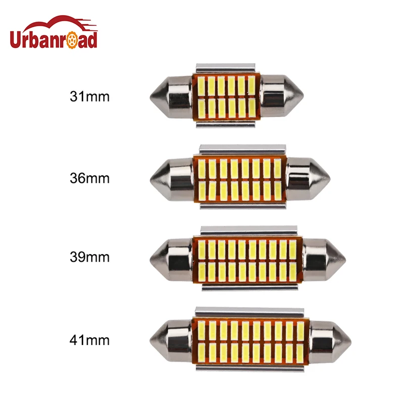 4 шт. автомобильные лампы 12 В C5W C10W 4014 C5W|auto interior|c10w led 39mmcar interior dome light |