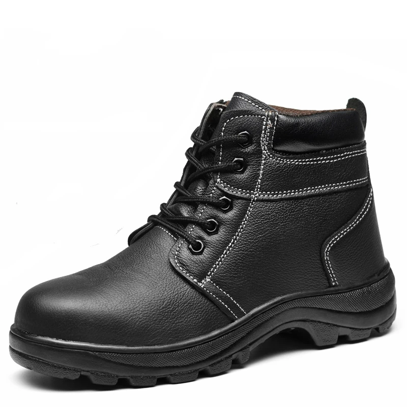 

men's fashion big size steel toe covers working safety shoes warm cotton worker shoe tooling security winter snow security boots