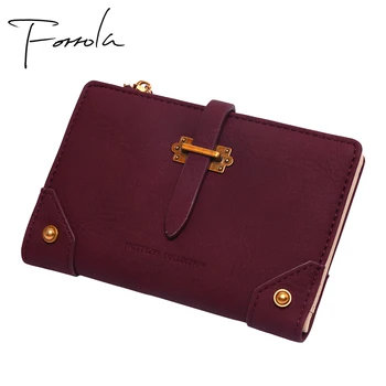 

Fashion Female Wallet Leather Women Wallets Design Rivet Foldable Change Credit Card Lady Coin Purses Holders For Girls Carteira