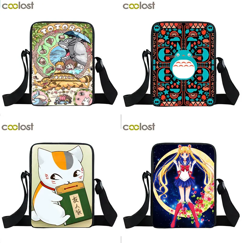 أنيمي Totoro/ناتسومي yuujinchou/بحار القمر الفتيان الفتيات Crossbody أكياس لونا Nyanko المدرب النساء حقيبة يد حقيبة كتف صغيرة أنيمي Totoro/ناتسومي yuujinchou/بحار القمر الفتيان الفتيات Crossbody أكياس لونا Nyanko المدرب النساء حقيبة يد حقيبة كتف صغيرة