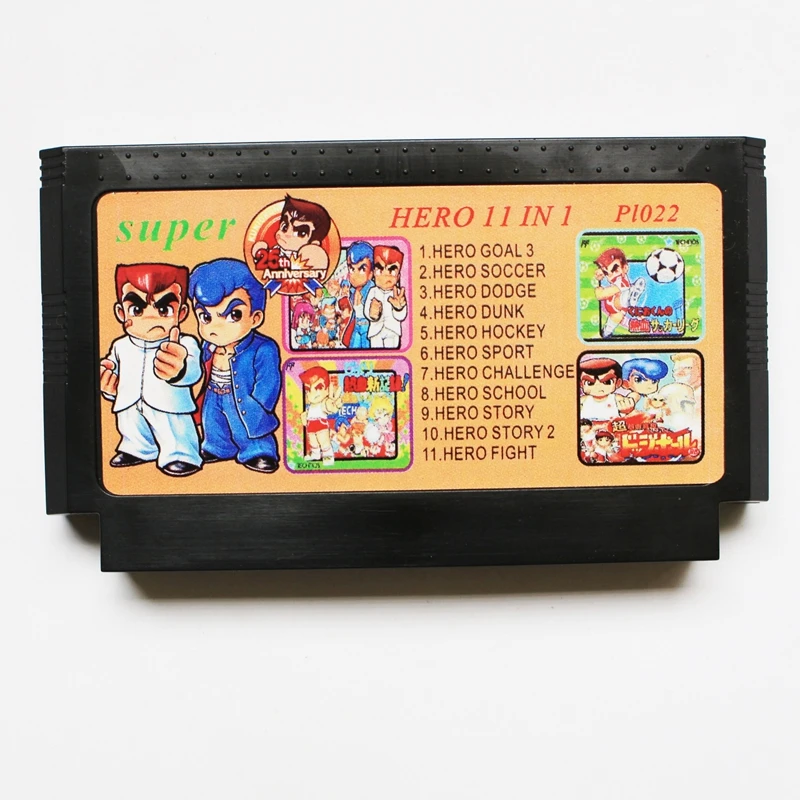 New Arrival 8 Bit Game Cartridge Best Game Card Hero 11 In 1, Hero