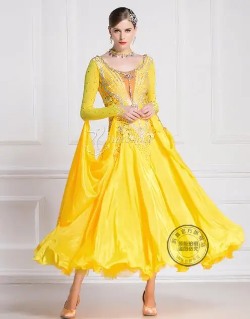 yellow ballroom gown