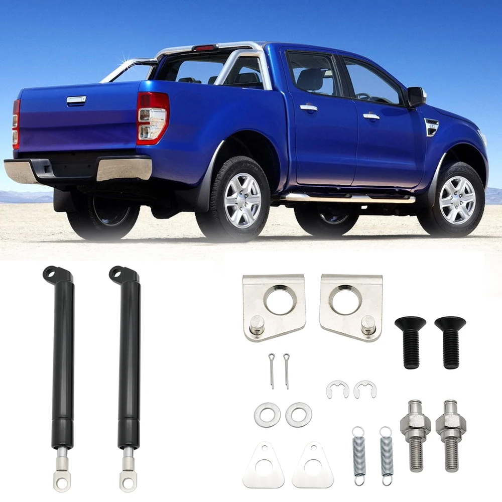 Boltry Pickup Truck Tailgate Supporting Bar Assist Shock Damping Rod Spring Hydraulic Drawdown Damper for Ford Ranger T5T6 2009-2018