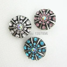 Оснастки кнопки, металл, горный хрусталь Моды snap кнопки fit кожаные браслеты