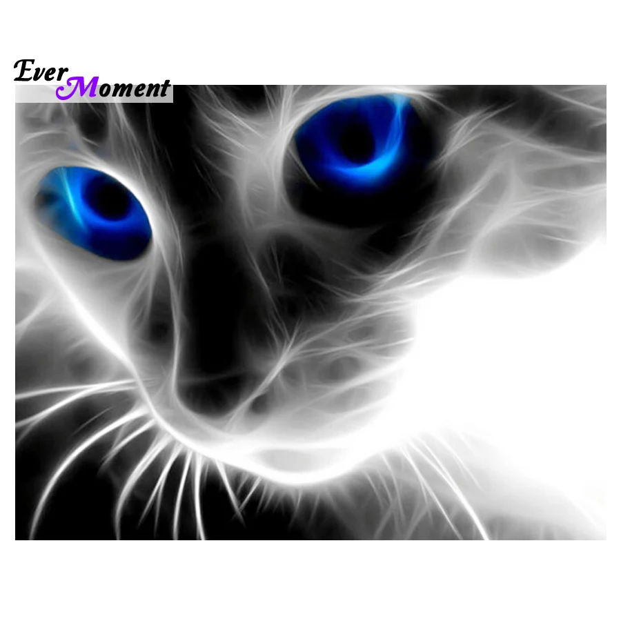 5D Алмазная мозаика с голубыми глазами кошки ручная работа алмазная живопись