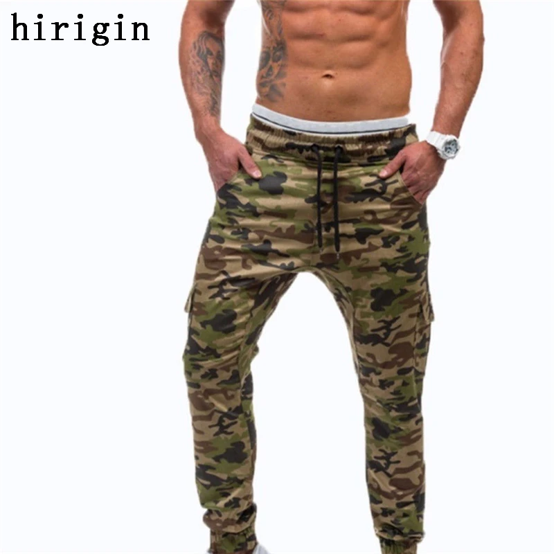 

fashion new Mens camouflage pants trousers casual slim taper pencil long pants men army green and blue cargo pants