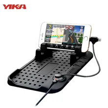 Автомобильный держатель для мобильного телефона, нескользящая подставка, регулируемый кронштейн, подставка для iPhone 6s samsung xiaomi, Автомобильный держатель+ USB кабель для зарядки