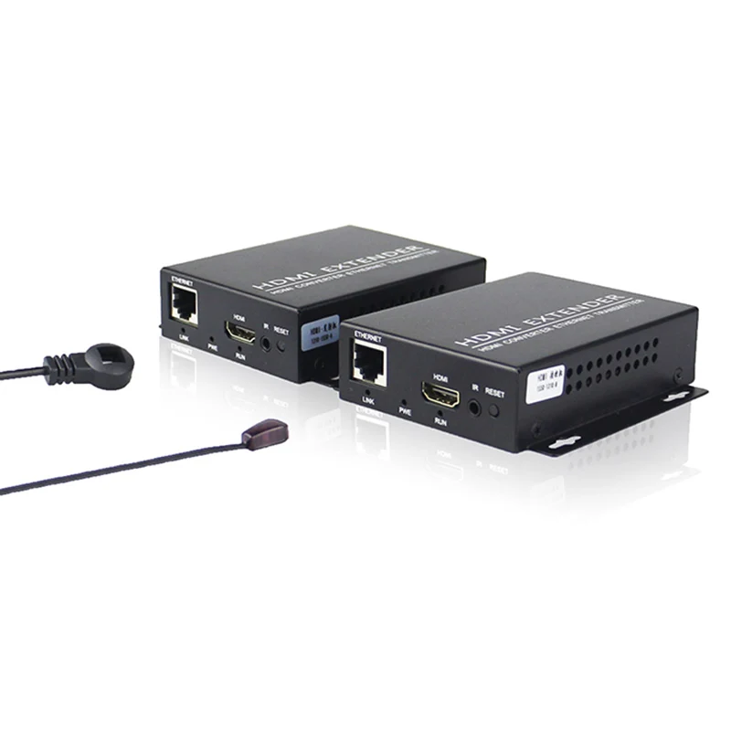  HDMI IR Extender via Cat5e/6 LAN RJ45 up to 393 ft (120M)support One transmitter with multiple rece