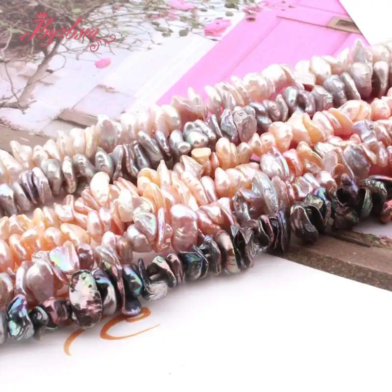 Preise 5x10mm Reborn Keshi Unregelmäßigen Heishi Süßwasser Perle Natürliche Stein Perlen Für Frau Schmuck, Die DIY Halskette Armband 15\