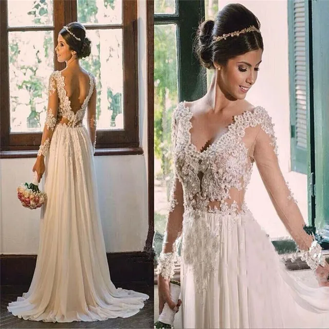 2016 Plaża Casual Długi Rękaw Koronki Appliqued Frezowanie Backless