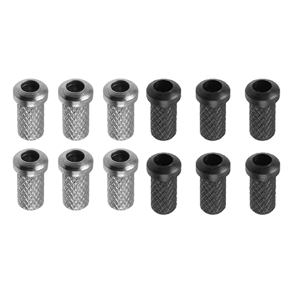 Durable 12 Pieces Iron Electric Guitar Through Body String Mounting Ferrules Bushings 9 x 5mm