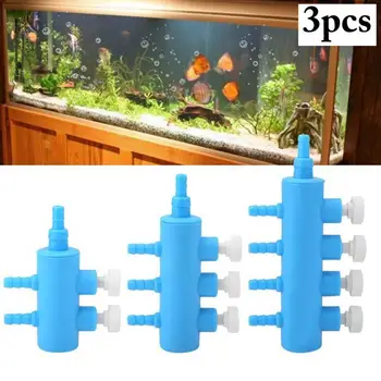 

3PCS Air Split-Flow Air Tube Pipe Hose Distribute Aquarium Air Pump Accessories Connectors Air Valve Check Switch Control Adjust