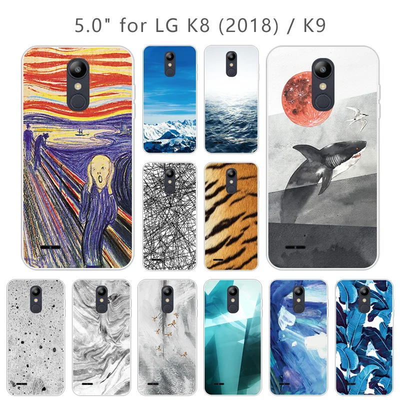 5 0 &quotМягкий ТПУ для Fundas LG K8 (2018)/K9 Carcasas Роскошный прозрачный силиконовый чехол