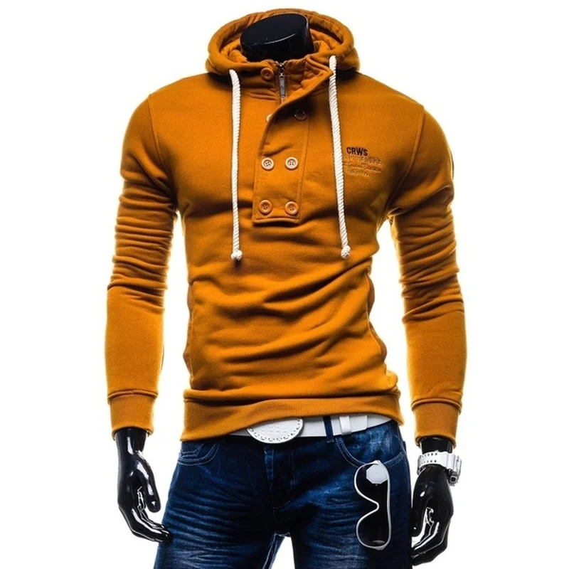 ZOGAA новая весенняя демисезонная Мужская толстовка брендовый пуловер однотонная толстовка с высоким горлом толстовка мужские спортивные костюмы Moleton