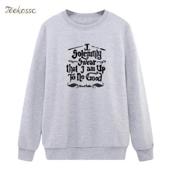 

I Solemnly Swear that I am Up To No Good Sweatshirt Hipster Hoodie Winter Autumn Women Lasdies Pullover Fleece Warm Streetwear