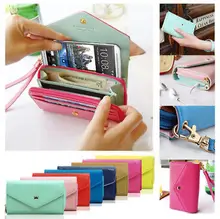 Корона кожаный бумажник чехол милые Цвет кошелек Pouch with Wristlet клатч