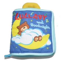 Медведь книга из ткани для детей игрушки Забавный милый сон токарный станок детская игрушка медведь ткань книга 0-12 месяцев мультфильм ребенок развивающая игрушка