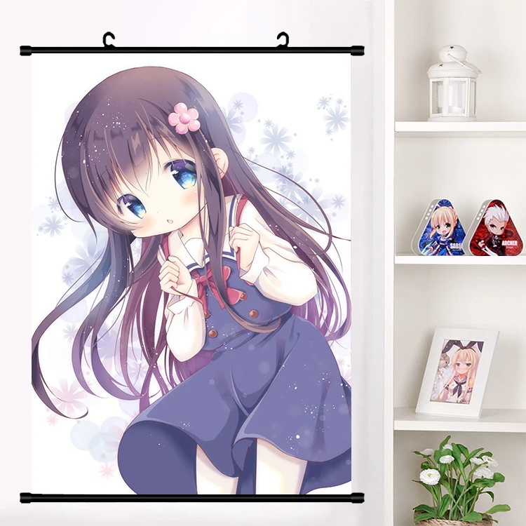 Аниме Watashi ni Tenshi ga Maiorita! Hana Shirosaki Косплей настенная прокрутка росписи постер