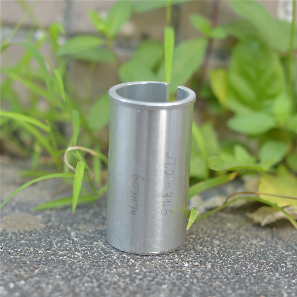 New 30.9mm Seat post to 27.2mm Seat Tube Shim Adapter 80mm Silver