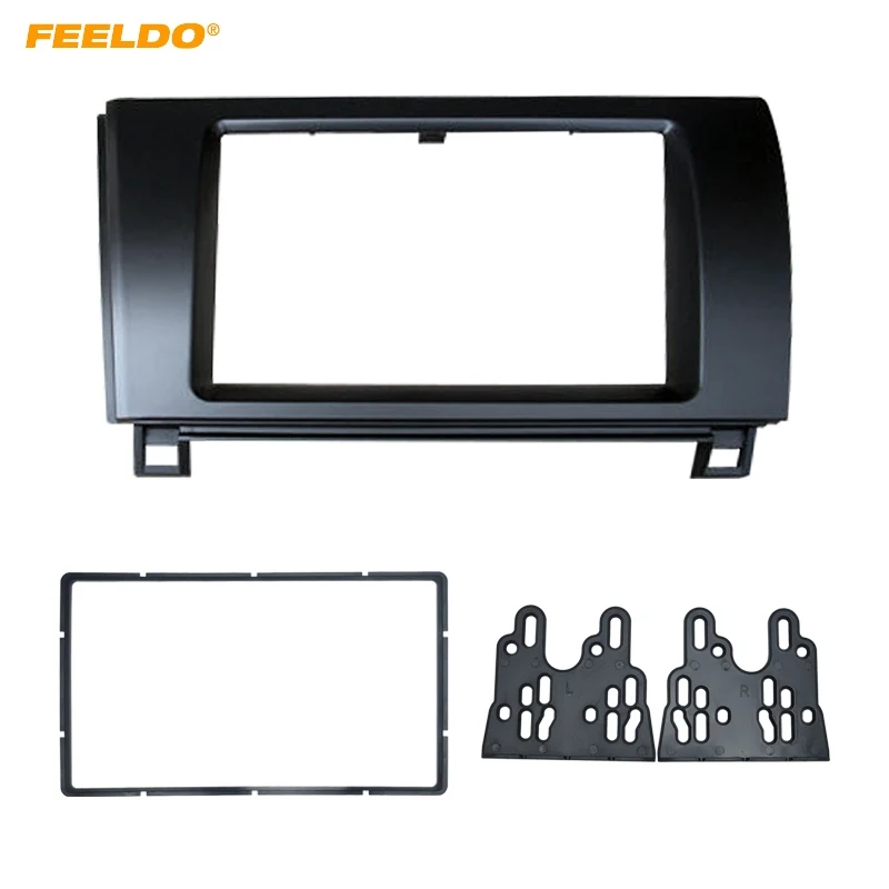 

FEELDO Car Audio Fascia Panel Frame Adapter For Toyota Tundra Sequoia Stereo 2DIN Dash Plate Frame Installation Kit #HQ4881