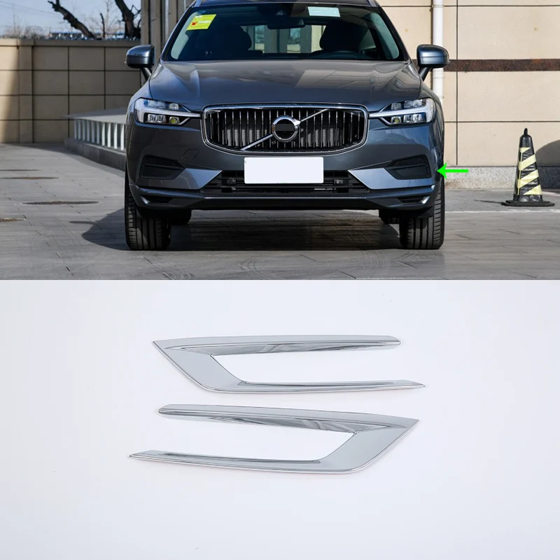 

ABS Chrome Car Protector Cover front foglight cover Car Styling Accessories For VOLVO XC60 2018