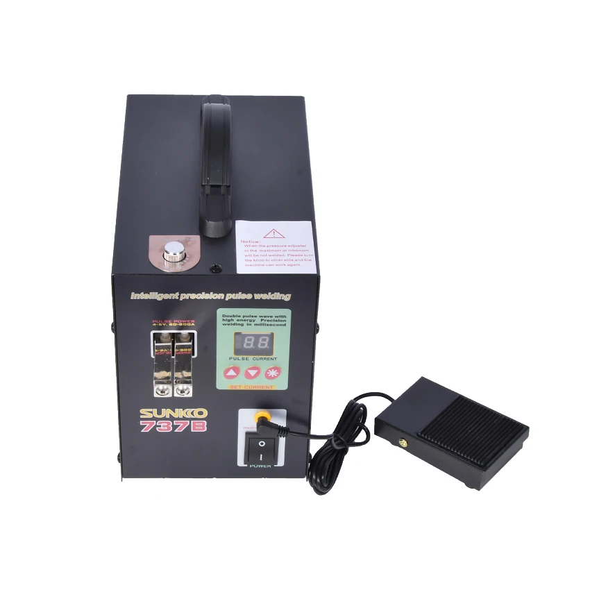 

737B Spot Welder 18650 lithium battery double pulse precision spot welding machine digital LCD 110V 220V optional Spot Welders