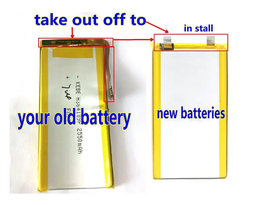 

KEBE H364189P 2550mha JBHT-KB-A208-FPC-V1.0 battery for china clone imitation MTK andorid smart phone LANDVO S6