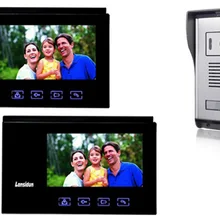 Широкий напряжение 110 V-240 V безопасность " экран цветной видео дверной звонок интеркоммуникация точки-сенсорного ключа с углом обзора отрегулирован