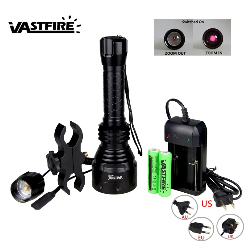 

Zoomable IR 850nm LED Hunting Infrared Torch Night Vision Illuminator Flashlight To be used with Night Vision Device