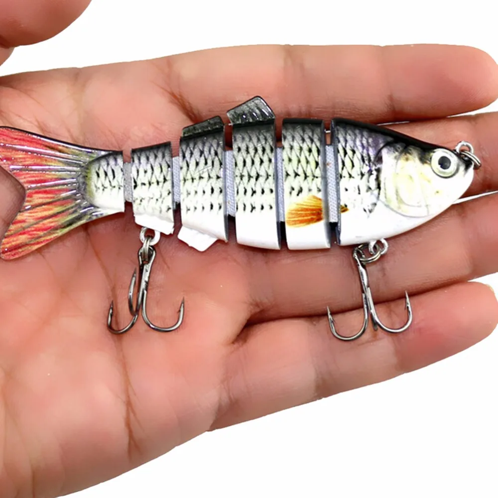 Swimbait 6 Jointed Sections Fishing Lure Crankbait Bait Tackle Outdoor Fishing