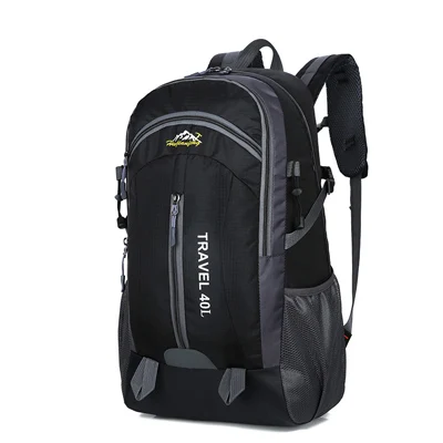 40л Водонепроницаемый рюкзак, походная сумка, рюкзак для велоспорта, альпинизма, дорожные сумки для мужчин и женщин, USB зарядка, противоугонная спортивная сумка - Цвет: Black