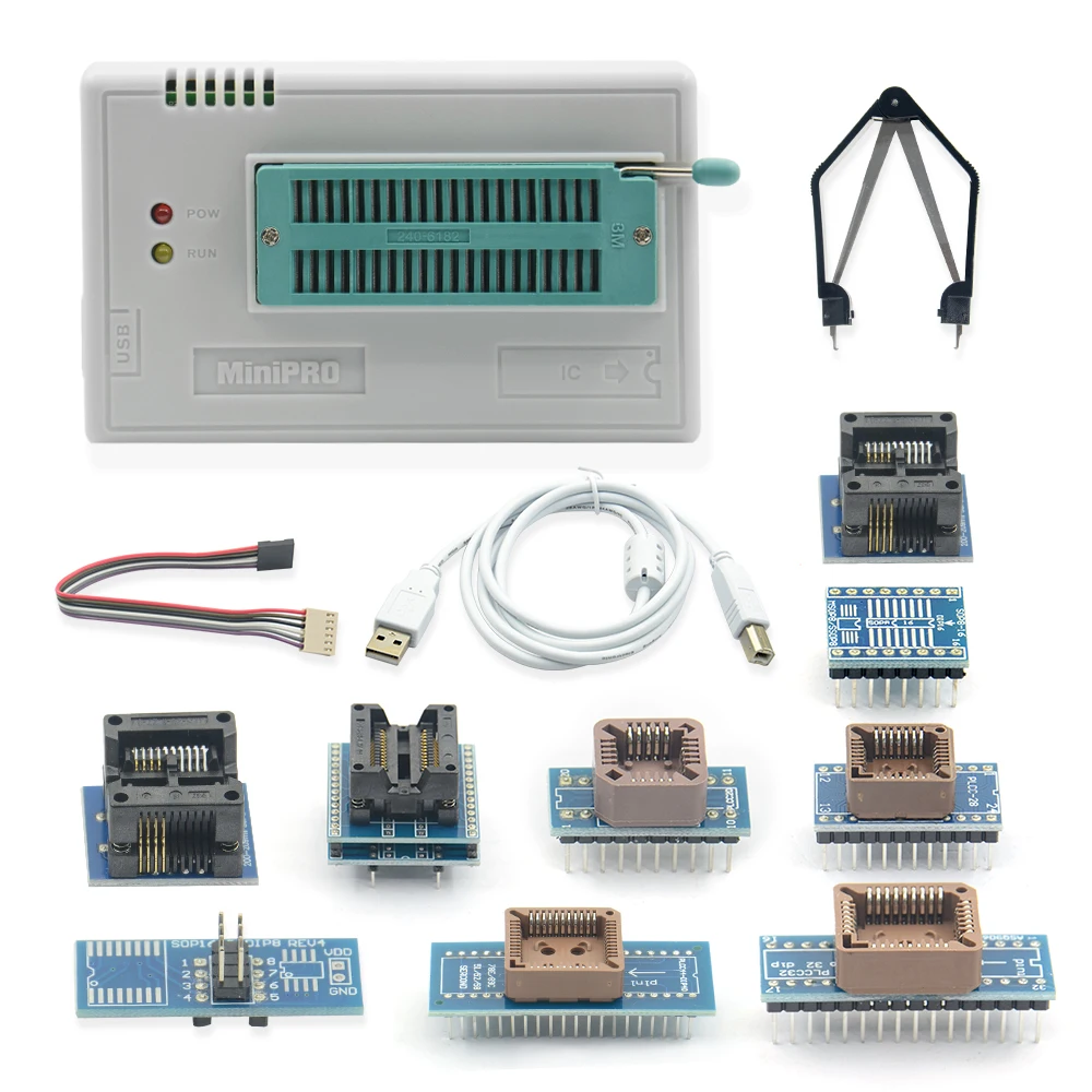 Универсальный программатор minipro TL866II PLUS V8.30 / TL866A V6.85 USB EEPROM 10/21/24 элементов IC