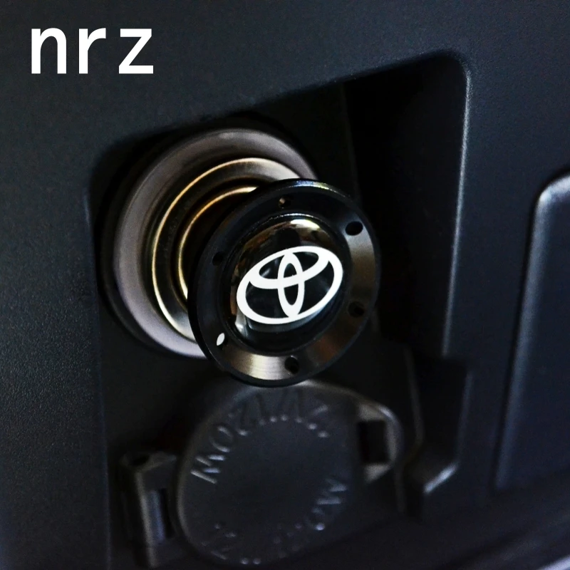 nrz Black Aluminum Car Cigarette Lighter For Toyota COROLLA YARIS VIOS