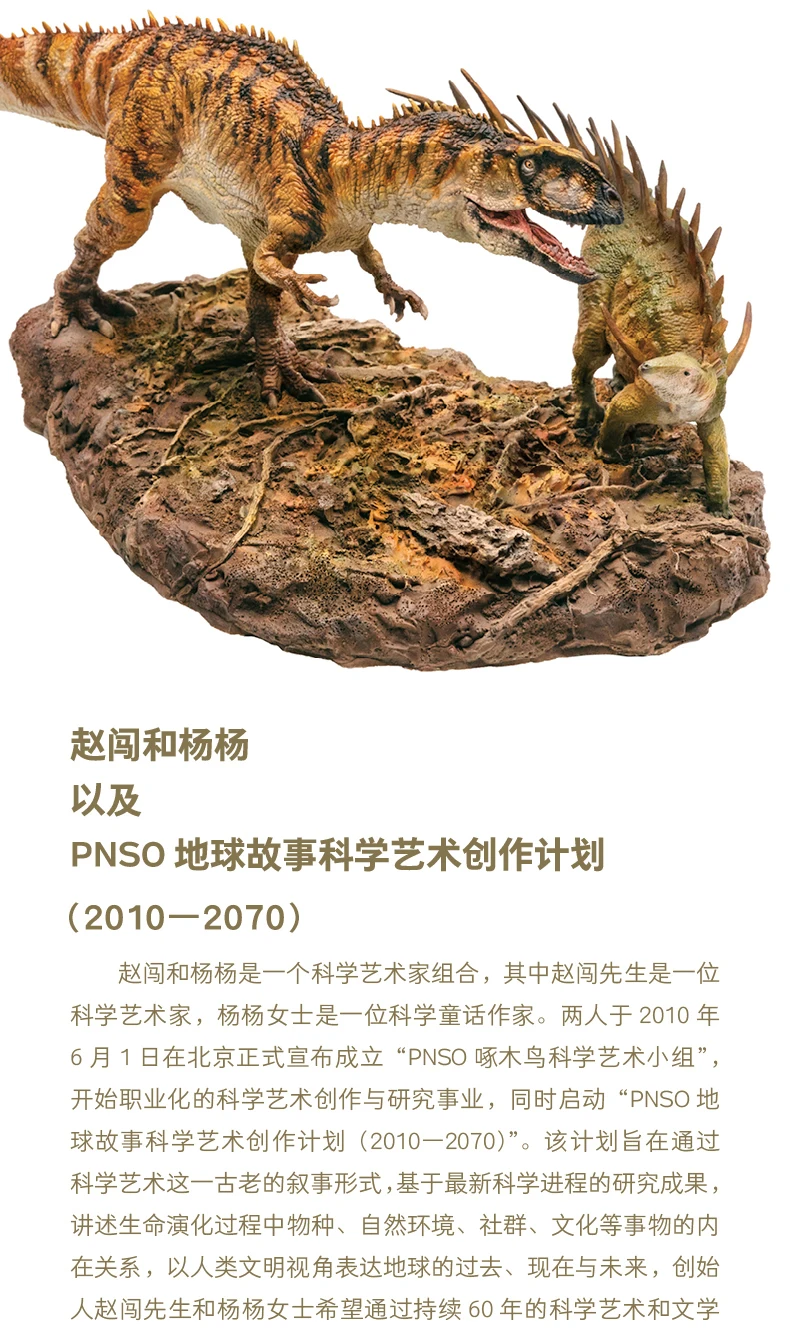 Модели Динозавров PNSO ChungKingosaurus Yangchuanosaurus в музейной коллекции 1:35
