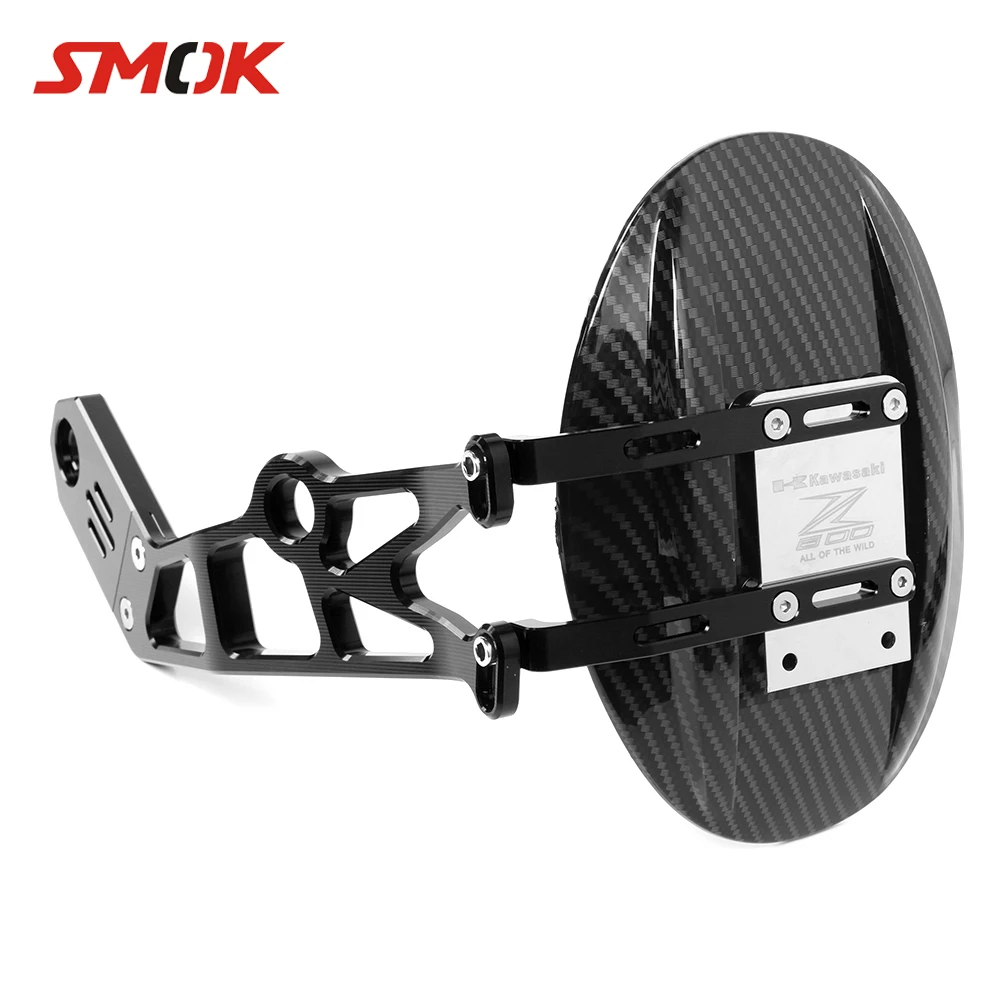 

SMOK Motorcycle Rear Wheel Tire Fender Bracket Mudguard Splash Mud Dust Guard Fender Shield Carbon For Kawasaki Z800 2013-2016