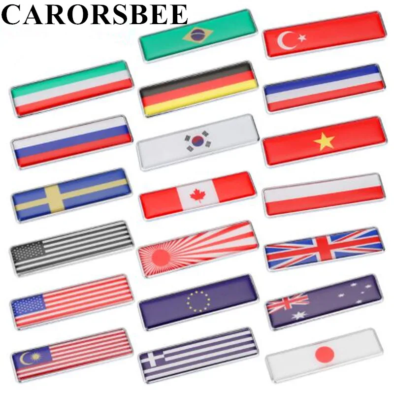 

3D Metal Japan United States South Korea Vietnam Malaysia France Sweden Russia flag Emblem Badge Car Sticker Motorcycle Decal